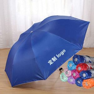 Paraguas Plegable de 3 Secciones, 21 Pulgadas, 8 Varillas, Protección Anti-UV, Precio Más Bajo, Compacto, Mini, Tamaño Súper Pequeño, Personalizado con Logotipo - Product Image 1