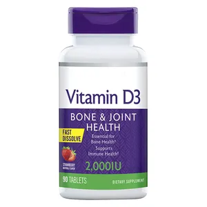 개인 상표 비타민 D3 정제 뼈 관절 면역 지원 비타민 D 보충 D3 알약