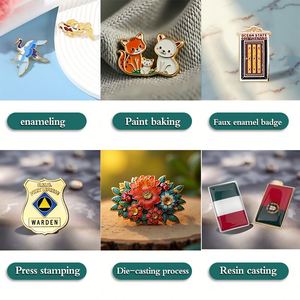 Épinglettes en métal personnalisées de qualité supérieure Insignes de broche de mode Épingles de chapeau en émail en gros en vrac - Product Image 5