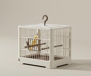30x23x26cm ABS Papagei Villa Käfig Ultraleichter tragbarer atmungsaktiver weißer grüner weißer brauner Vogelkäfig im Freien - Product Image 2