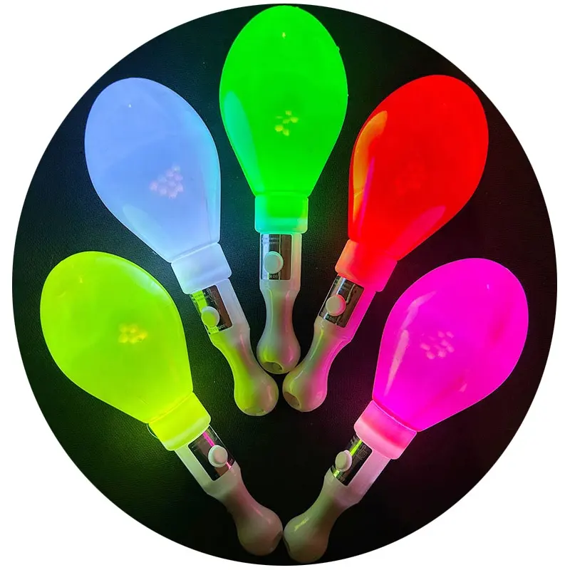 Luci LED Neon luminose fluorescenti aste colorate a forma di sfera lampeggiante aste personalizzate concerto Glow Stick