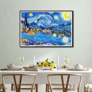 Riproduzione su Tela della <span class=keywords><strong>Notte</strong></span> <span class=keywords><strong>Stellata</strong></span>, Famoso Dipinto Paesaggistico su Tela, Quadri per Soggiorno di <span class=keywords><strong>Vincent</strong></span> <span class=keywords><strong>Van</strong></span> <span class=keywords><strong>Gogh</strong></span> - Product Image 1