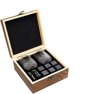 Meilleure vente 2025 Ensemble de verres à <span class=keywords><strong>whisky</strong></span> et à vin avec boîte en bois et pierres à <span class=keywords><strong>whisky</strong></span> Verre en cristal de 60 ml pour hôtels et cadeaux d'affaires - Product Image 1