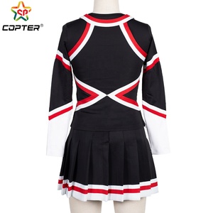 COPTER <span class=keywords><strong>Prix</strong></span> d'usine Ensemble 3 pièces personnalisé : <span class=keywords><strong>Gilet</strong></span>, Jupe et Chemise à manches longues, Uniforme de cheerleading pour femmes - Product Image 4