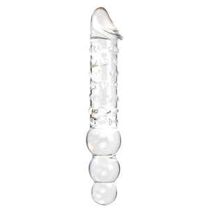 New Arrival Manufacturer's Adult Products <strong>Large</strong> Transparent Glass <strong>Dildos</strong> Long Bead Design for Female Masturbation Fun - Product Image 3