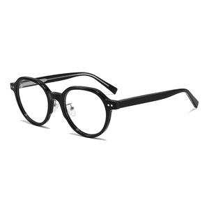 Lunettes sans ordonnance à monture ovale transfrontalière pour femme, branches en acétate, monture complète, verres plats anti-UV, monture TR - Product Image 4