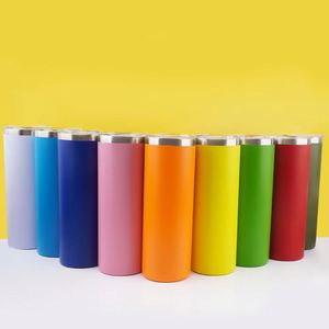 Gobelet isotherme droit en acier inoxydable vierge pour sublimation, avec couvercle et paille, 12oz 15oz 20oz 30oz - Product Image 3