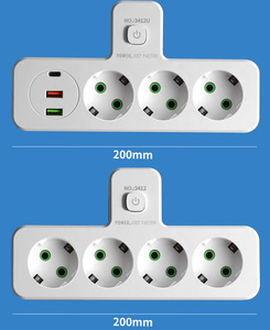 Multiprise standard européenne, 3 prises + 2 USB + 1 Type-C, adaptateur mural, convertisseur de <span class=keywords><strong>voyage</strong></span> pour Allemagne, <span class=keywords><strong>France</strong></span>, Russie - Product Image 6