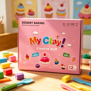 12 Pcs <b>Baking</b> Dessert Themed Air Dry Clay Super Light Non Toxic DIY Modeling Clay <b>Kit</b> for Kids Art & Craft - Product Image 6
