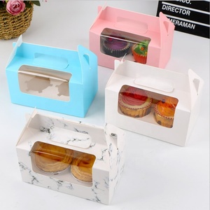 Tùy Chỉnh In Màu Sắc Cá Nhân Cupcake Hộp Màu Hồng Cupcake Hộp - Product Image 3