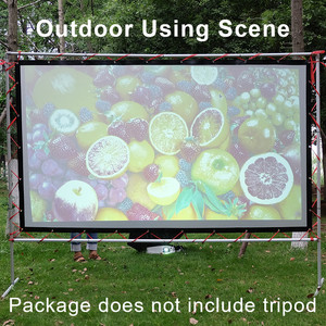 HEYU Pantalla de Proyección Circular Personalizada de Doble Cara, Película de Tela para Pantalla de Cine Portátil para Exteriores con Ojales - Product Image 6