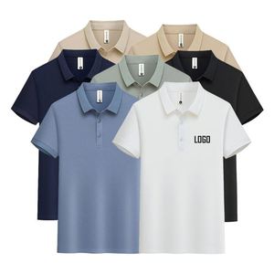 Camisas Polo Bordadas con Logotipo Personalizado al por Mayor, Camisas de Golf de Alta Calidad para Hombre, Atléticas, Delgadas, Elásticas, de Color Sólido - Product Image 4