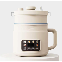 Mini-cocotte électrique programmable multifonction avec fonction de départ différé et maintien au chaud, revêtement antiadhésif, pour riz, soupes et ragoûts, capacité 3L, usage domestique