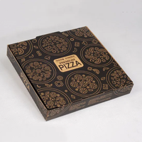 Lebensmittel qualität Flöte Wellpappe Custom Printed Size Pizza Design Karton Schwarz Scheibe Karton Preis Wellpappe Pizza Box