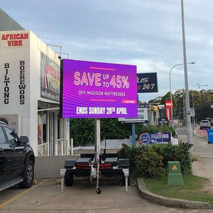 Outdoor Waterproof LED <b>Display</b> Screen 2.56m x 1.6m Trailer-Mounted P4.0 Digital Signage for Advertising with Remote Control IP65 - Product Image 1