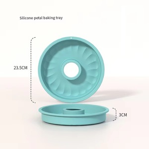 Cetakan Kue Silikon Berbagai Ukuran DIY Loyang Panggang untuk Cetakan Donat Berbagai Jenis Kue Warna Emas Anti Lengket Aman untuk Oven Pabrik - Product Image 4