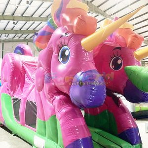Castillo Inflable con Obstáculos Temático de Unicornio para Niños - Uso Comercial, Material de PVC, Capacidad de 1000 kg, Diseño Portátil - Product Image 3