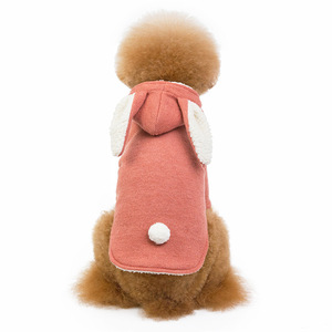 Baixo Preço Jaqueta De Inverno para Cães e Gatos Novo Design com Bonito Coelho Orelha Hoodie Poliéster Sólido <span class=keywords><strong>Pet</strong></span> Roupas - Product Image 2