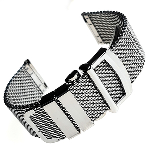 Maxtank Wd085 Modisches Weiches Milanese-Uhrenarmband aus Edelstahl mit Schnellverschluss und Faltschließe, 20mm 22mm - Product Image 1