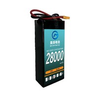 Batterie professionnelle 28000mah 6s 25c 22.2v Lipo grande charge multi-rotor Drone batterie intelligente avec prise AS150U