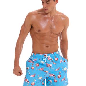 Short de bain homme imprimé flamant rose par sublimation, design personnalisé, pour garçons et adultes, idéal pour la natation, le surf et la planche. - Product Image 3