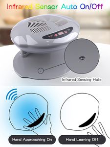 Sèche-ongles 400W à capteur automatique, air chaud/froid, prise EU/US, pour cheveux, mains, pieds, usage domestique et professionnel, gris - Product Image 2