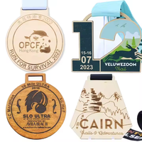 Médailles en bois 3D personnalisées pour récompenses sportives, souvenirs de marathon, course de trail et Noël