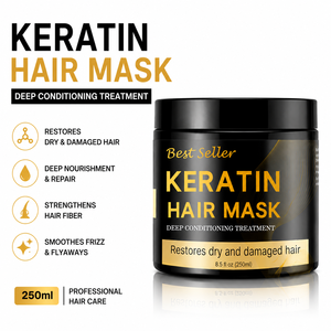 Mascarilla Capilar de Colágeno con Queratina Orgánica de Marca Privada para Reparación Intensiva y Suavizante del Cabello Dañado y Seco - Product Image 4