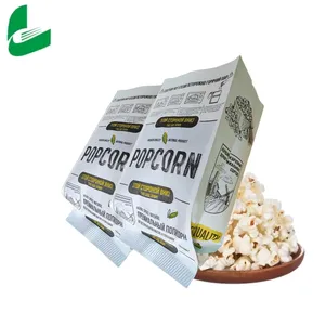 Biji Popcorn Logo kustom kualitas baik, paket kertas pembungkus Popcorn tahan minyak tas roti