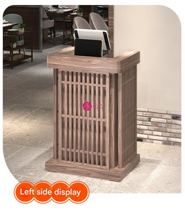 Yicheng Beauty Venta caliente Retro Recepción de escritorio Simple Mini Bar para centro de salud <span class=keywords><strong>Casa</strong></span> de té Mostrador de cajero de moda para la venta - Product Image 4