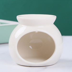 Aromaterapi beyaz seramik Aroma balmumu eriyik isıtıcı uçucu yağ tütsü brülör - Product Image 5
