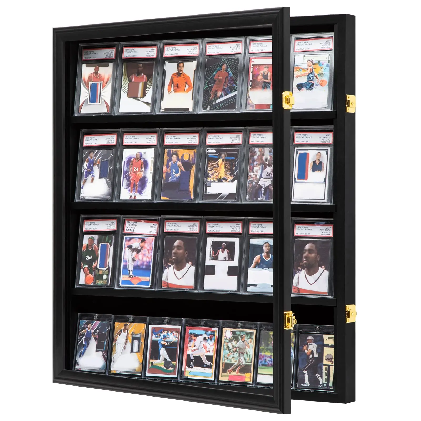 baseball card glass display case 50-Card Proudly protect and display your autographed baseball bat 12 Graded PSA- Cards Display