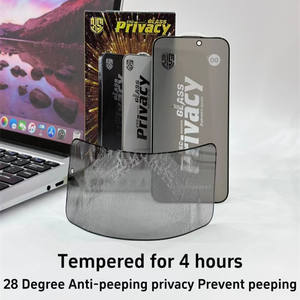 Protecteur d'Écran en Verre Trempé OG à Haute Teneur en Aluminium avec Filtre de Confidentialité <span class=keywords><strong>Anti</strong></span>-<span class=keywords><strong>Espion</strong></span> 28 Degrés pour <span class=keywords><strong>iPhone</strong></span> 16 15 14 Pro Max - Product Image 4