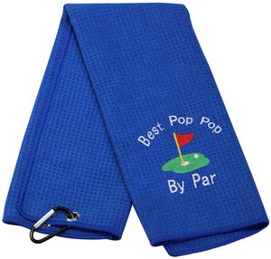 Asciugamano da Golf in Microfibra Personalizzato <span class=keywords><strong>con</strong></span> Gancio per Arrampicata e Logo Ricamato, Quantità Minima d'Ordine per Vendita all'Ingrosso - Product Image 2
