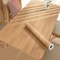 Placage en noyer noir naturel, grain de bois, restauration, panneaux de table, décor en noyer plaqué, PVC écologique