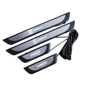 WZXD - Protectores de Umbral de Puerta con LED, Acero Negro para Yaris 2023 - Product Image 3