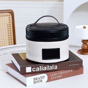 Black Round <b>Vanity</b> <b>Make</b> <b>up</b> Bag Zipper Custom Cosmetic Pouch Bag with Custom logo - Product Image 3