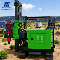 Pileuse hydraulique statique solaire TEZHONG MACHINE avec moteur et pompe, hauteur de piquage 4m, haute efficacité, visseuse portable
