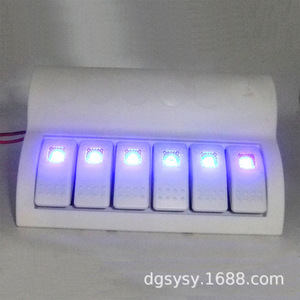 6 trous Accated DC12-24V Rocket Switch 6 Switch Pour Voiture Marine Bateau SUV RV UTV ATV Caravane - Product Image 6