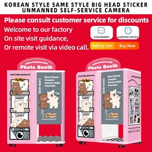 Customized Frame SLR Instant <b>Print</b> Photo Booth 21.5-inch Touch Screen Adjustable <b>Camera</b> Kiosk Machine Interactive WG-SSSG001 Int - Product Image 2