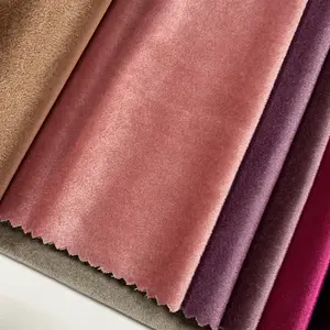 260gsm Stock Textile Polyester Shiny Italian Velvet Sofa Upholstery Fabric For Furniture