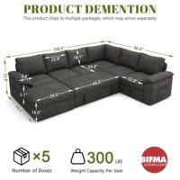 Fabricante Chino de Sofá Cama Convertible Grande, Sofá Seccional Extraíble, Sofá Cama Reversible, Divano Letto