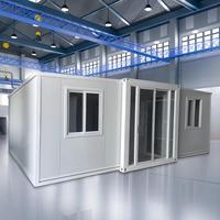 Maison conteneur extensible sur mesure à double aile, préfabriquée et pliable, pour projet de cabine hôtelière