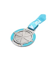 Médaille personnalisée en alliage de zinc, argent antique, gravée en 3D, imprimée UV, pour le 100e anniversaire, vente en gros d'usine, récompense sportive pour la marche