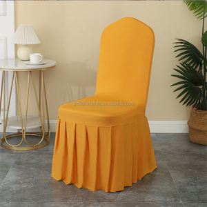 Fundas de <span class=keywords><strong>silla</strong></span> blancas lavables Universal boda Iglesia comedor banquete Protector con falda <span class=keywords><strong>larga</strong></span> cubiertas de <span class=keywords><strong>silla</strong></span> de banquete - Product Image 6