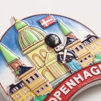 Imán de Resina Personalizado del Canal Nyhavn de Copenhague, Dinamarca, Recuerdo de Nyhavn, Imán Vibrante para Refrigerador, Decoración para el Hogar con Vista al Mar