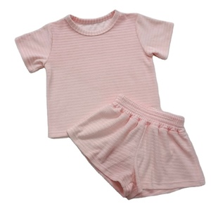 Conjunto Infantil de Color Puro Súper Suave, Ropa Unisex para Niños de Algodón de Rizo, Venta al por Mayor - Product Image 4