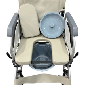 Silla de Ruedas Multifuncional MZU para Inodoro, Cuidado de Ancianos, Ducha, Asiento, Orinal y Viajes en Uno - Product Image 3