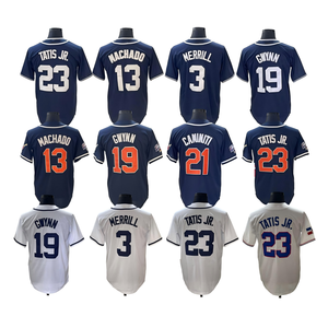 Jersey Cosido para Hombre al por Mayor 2026 San <span class=keywords><strong>Diego</strong></span> 23 # Tatis Jr. 13 # Machado 11 # Darvish <span class=keywords><strong>2</strong></span> #   Bogaerts 3 # Camiseta de Béisbol Americana Merrill - Product Image 1