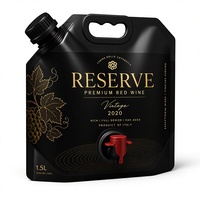 Pochette à bec verseur en aluminium de qualité alimentaire, pochette souple verticale pour vin rouge, jus et liquides, avec logo personnalisé